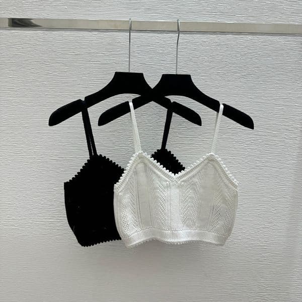 Brand Women Sexy Camisole Solid Color Elegant Cropped Vests Summer Nightclub Party Knit Tanks
