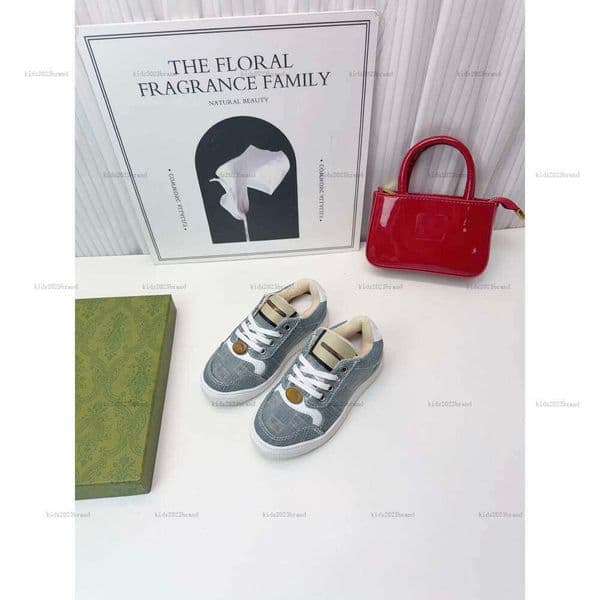 New Child Sneakers Two-color sole kids shoes Size 26-35 Including paper boxes designer Lace-Up baby casual shoes A431X12N109-d