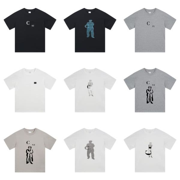 Men's T-Shirts Street Casual Retro T-shirts Round Neck Letter Graphic Print Mens Womens Short-sleeved Fashion Cotton Breathable Loose T-shirts