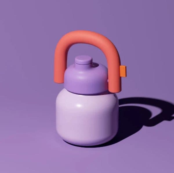 Insulated Water Bottle 1000ml Stainless Steel Vacuum Thermos with Pop Up Straw U Shaped Handle Non Slip Rubber Base Adjustable Shoulder Strap for School Travel Work