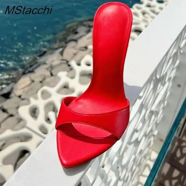 Super-high Heel Slippers Women Shoes Summer Peep Toe Mixed Colors Stiletto Sandals Sexy Party Ladies Shoes y Woman Pumps 260415