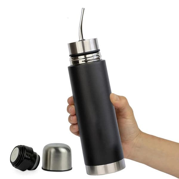 Self-Serving Stainless Steel Mate Bottle 2-in-1 Thermal Mate Cup with Built-in Bombilla Yerba Mate Thermos all in one 260416