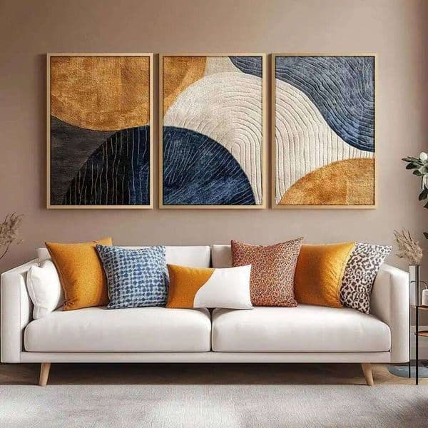 3pcs/set frameless Painting Japandi Triptych Set Nature Wall Decor Modern Artpiece Poster Abstract Canvas Art 26H0416