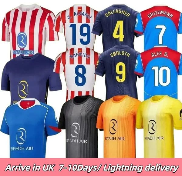 26 Atleticos de madrid JALVAREZ GRIEZMANN ALEX BSorloth ALMADA 2025 2026 jerseys GALLAGHER KOKE SAUL football shirt men kids