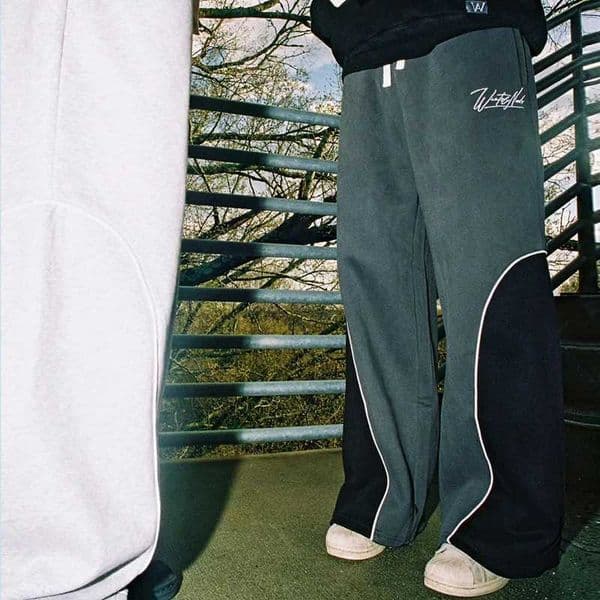 Trendy Letter Embroidery Patchwork Sweatpants Elastic American Sports for Men And Women Q26046