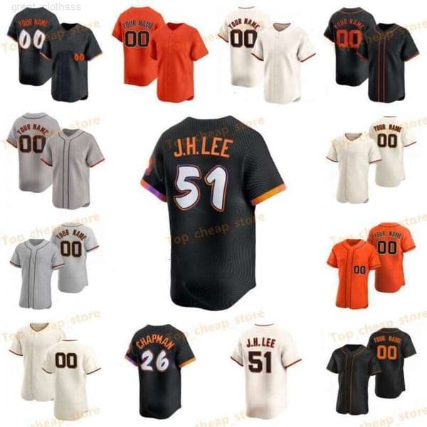 Jung Hoo Lee City New Baseball Jersey Matt Chapman Patrick Bailey Willy Adames Logan Webb Heliot Ramos Alyssa Nakken Thairo Estrada Buster Posey Willie Mays Conforto