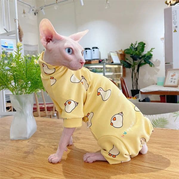 Fashion Sphynx Cat warm Sweatershirt Hairless Cat Clothes Comfort Cotton Turtleneck Coat for Devon Rex Cat Clothes for Outwear 260414
