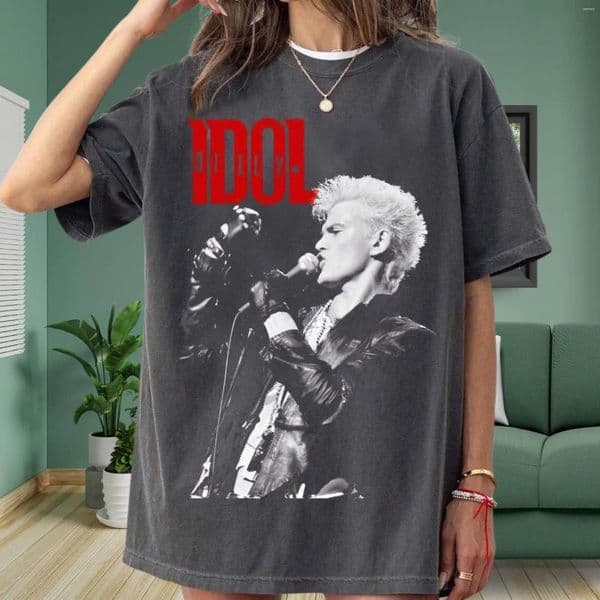 Men's T Shirts Billy Idol Inspired Graphic T-Shirt Comfort Colors 1717 Vintage Tee 80s Punk Unisex Shirt
