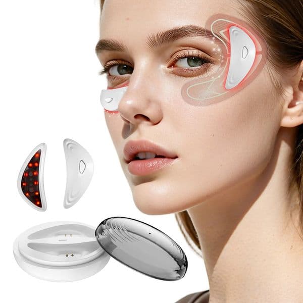EMS Facial Eye Beauty Device with Microcurrent Gel Patch Red Light Eye Skin Massager Patches for Eye Bags Dark Circles 260415