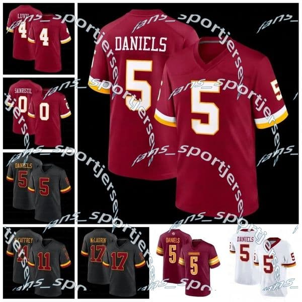 Jayden Daniels Washingtons Commanders 2026 Redskin Football Jerseys Terry McLaurin Bobby Wagner Mike Sainristil Da'Ron Payne
