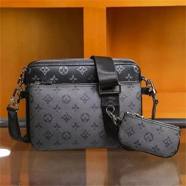 2026 Casual desigenr Trio messenger Designer Bag Fashion Evening CrossBody Shoulder Bags Leather bag Men Purse Handbags Wallet phone tote bag