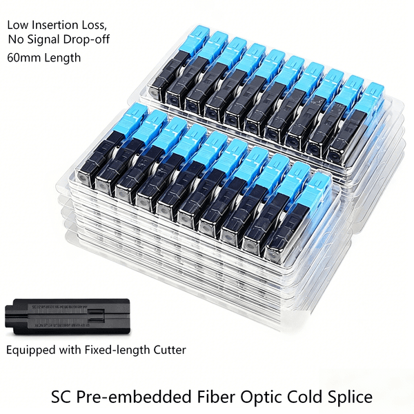 FTTH Pre-embedded SC Fiber Optic Cold Splice Connector Telecom-Grade Quick Joint for FTTH Projects