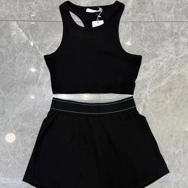 2026 Gym Clothe Set Designer Womens Sets Yoga Sports Shorts Skirt Tops Vest Luxury Slim Fit Sleeveless workout set Pants Dress Summer Cotton Tees Tank Top Cloth