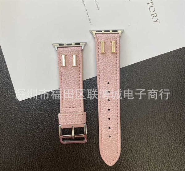 designer watch strap for Apple WatchBand 41mm 42mm 38mm 40mm 44mm 45mm 49mm iwatch SE 2 3 4 5 6 7 8 9 bands Leather Strap Bracelet Stripes watchbands 5ZZ8