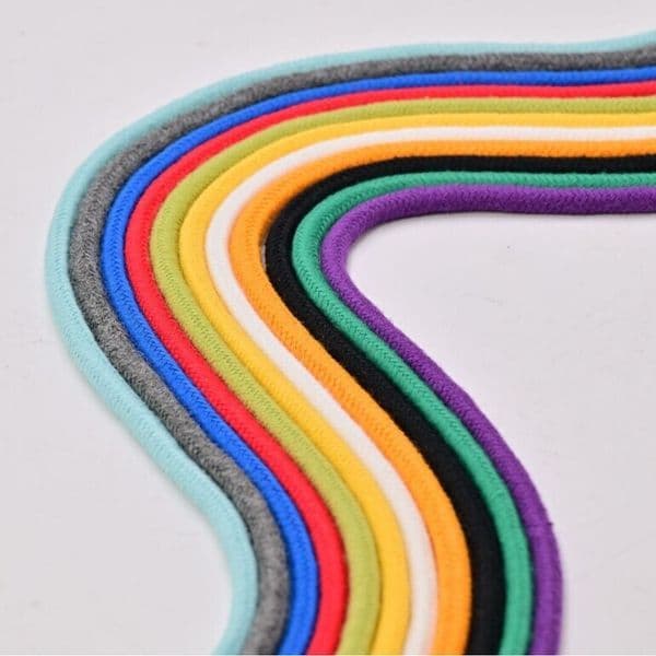 Direct manufacturer of 5mm all-cotton round core-spun colored cord, polyester DIY custom-made simple casual sportswear hot-sale products