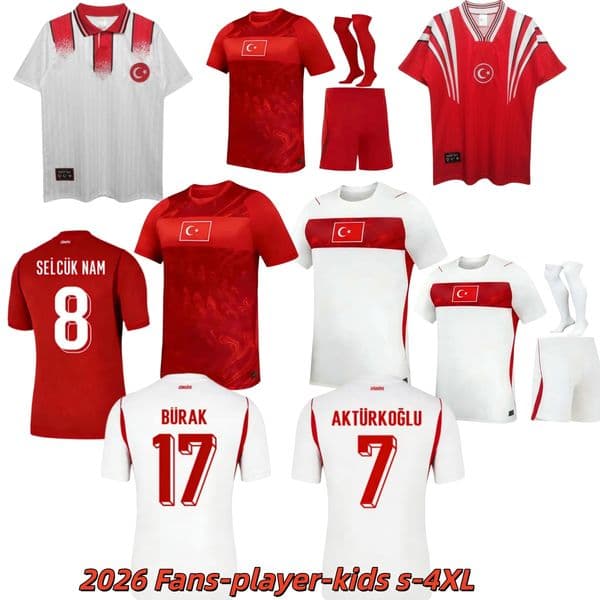 Turkey Jersey 2026 World Cup Turkey Soccer Jersey ARDA GULER DEMIRAL Kokcu Calhanoglu YILDIZ Turkiye National Team Football Shirts Men Kids Kits Uniforms
