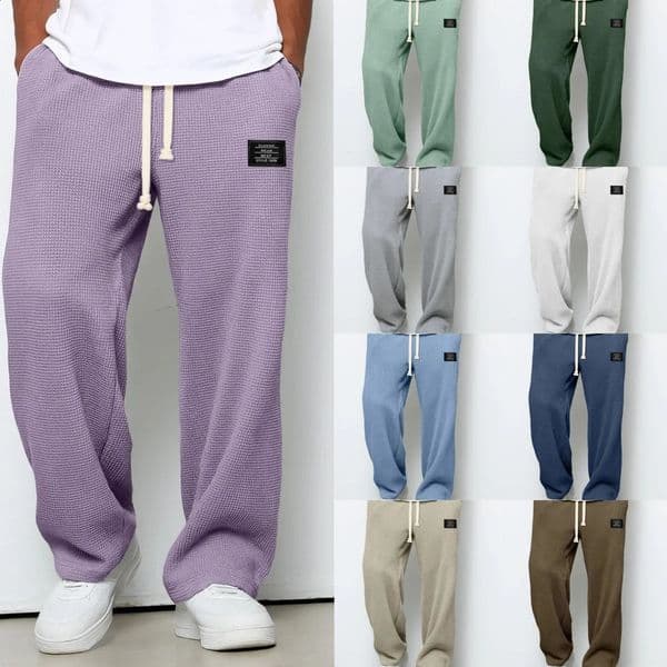 Mens Stretch StraightLeg Sweatpants SpringAutumn Fashion LooseFitting WideLeg Casual Pants for Sports And Leisure 260415BJ