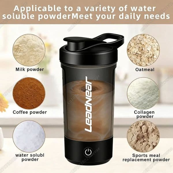 2026 Electric Self Stirring Mug Protein Powder Milkshake Shaker Bottle USB Charging Cup Outdoor Sports Mixing 260415BJ