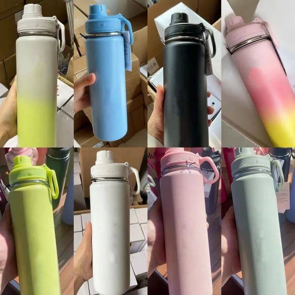 Luxury Designer Decor Insulated Stainless Steel room Water With Straw Bpa- Sports Bottles For Travel - Durable Reusable Hydration Soluti 10