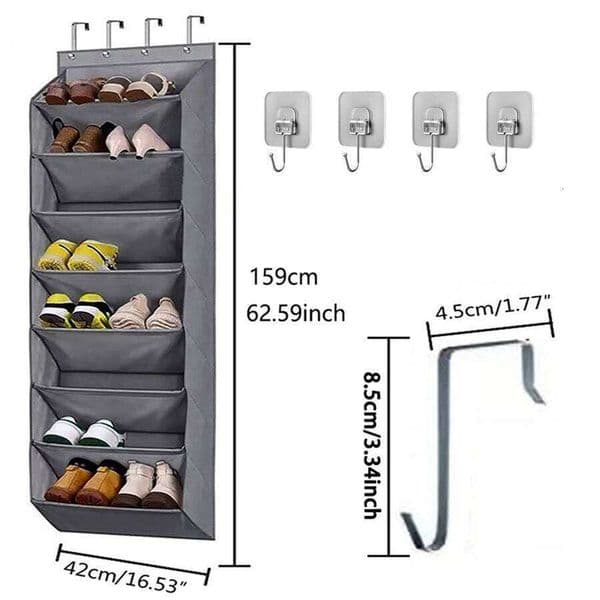 Hot-selling wall-mounted shoe multi-functional multi-layer storage bag 26Y0416