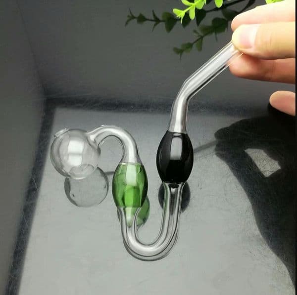 new Europe and Americaglass pipe bubbler smoking pipe water Glass bong Color ball snake shaped glass pot