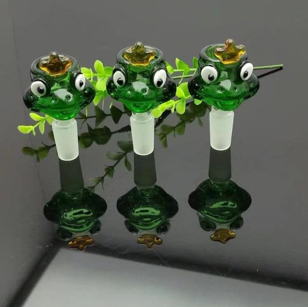 Color frog glass foam head Glass bongs Oil Burner Glass Water Pipe Oil Rigs Smoking Rigs