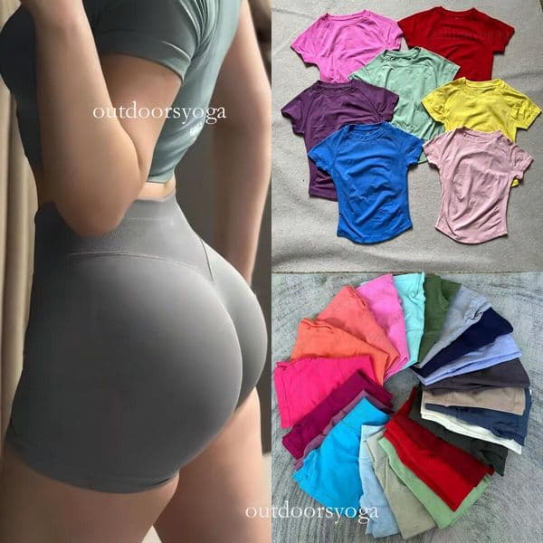 News Dfyned Gym Yoga Shirt Strappy Short Hip Lifting High Waist Yoga Shorts Pilates Gym Clothes Dyfne Leggings Jacket Tops Summer Hot Selling Stretch Fit Set Yoga Sets