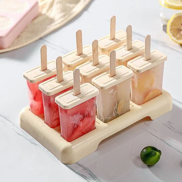 Ice Cream Popsicle Mold DIY Machine Homemade Box with Plastic Stick Icelolly Cube Tray Kitchen Gadgets 260415