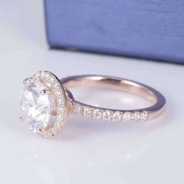 MS-597 ring for women Gold Vermeil fashion Jewelry jewelery Silver 3Ct DEF Moissanite Female Ring