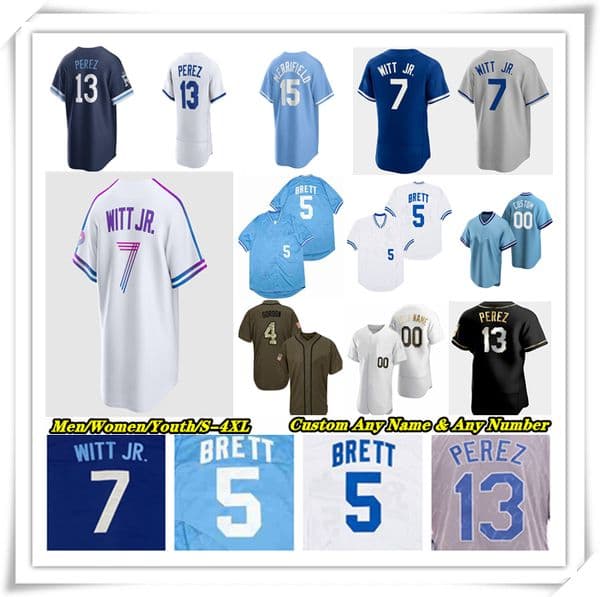 Bobby Witt Jr Salvador Perez City Baseball Jersey Maikel Garcia Vinnie Pasquantino Jac Caglianone Seth Lugo Michael Wacha Kyle Isbel Jonathan India royal Collins