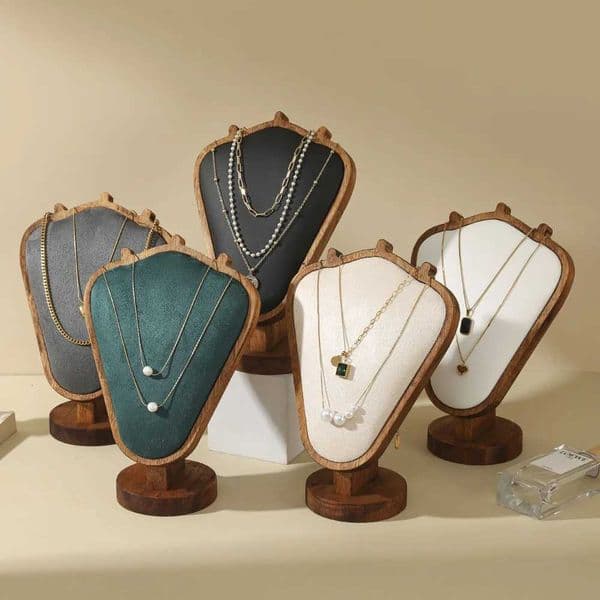 Wood jewelry necklace jewelry display frame high-grade impression model counter window display props necklace frame c2604