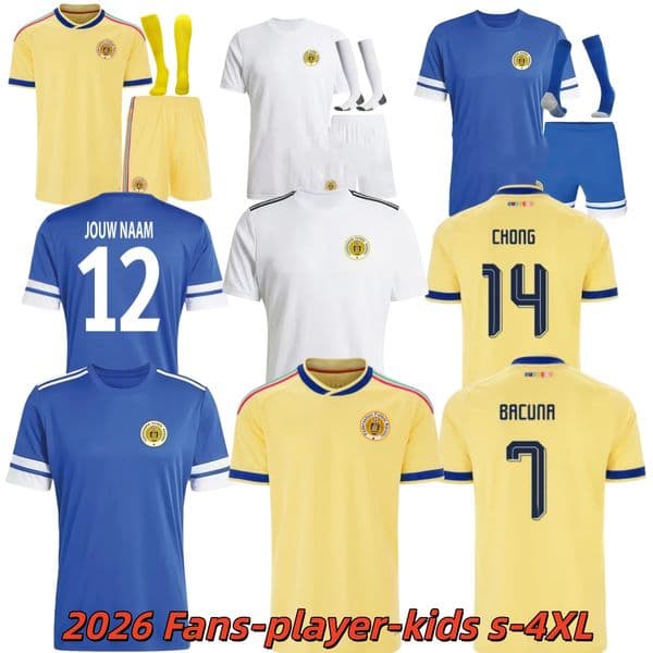 2026 Curacao Soccer Jerseys nation home 26 27 away Tahith Chong Hansen Juninho BACUNA Home football jersey Shirt Kit men size S-4XL man kids uniforms