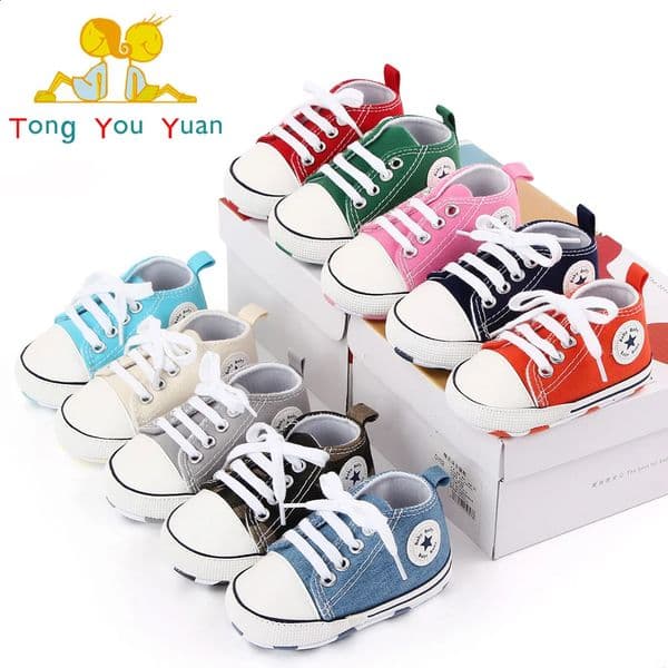 Baby Shoes Boys Girls Classic Canvas Casual Sneakers born First Walker Toddler Soft Sole Non-Slip Walking Shoes D2486 260415