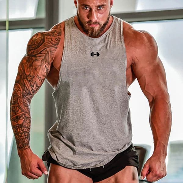 Gym Fitness Running Sport Vests Bodybuilding Clothing Summer Cotton Breathable Tank Tops Mens Street Hip Hop Sleeveless Shirts 260403