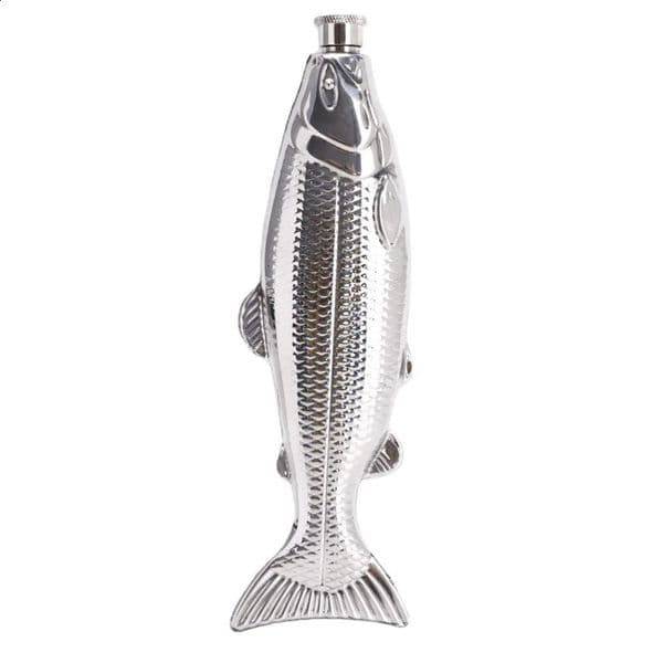 Steel Mini Fish Hip Flask Pocket Russia Flagon Fishing Whisky Bottle 5oz 260415