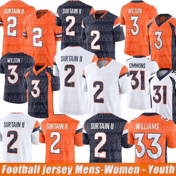 Denvers Broncoss jersey Broncosjerseys #10 Nix #2 Surtain II#7 Elway #18 Manning #14 Sutton #33 Williams #77 Meinerz #24Bailey #30 Davis #19 Mims Jr #21 Moss #77 Alzado #58 Miller
