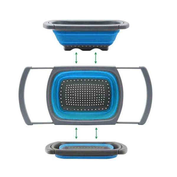 Luxury Designer room Decor Silicone Collapsible Strainers: Telescopic Folding, Fruit & Vegetable Basket, Kitchen Tool For Home Cleaning Deco 12