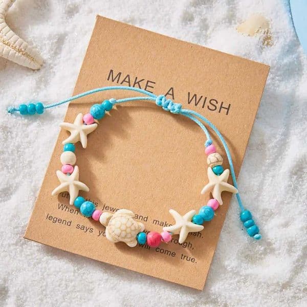 Simple Handmade Braided Shell Bracelets for Women Bohemian Starfish Turtle Adjustable Bracelets Friendship Beach Holiday Jewelry H260416