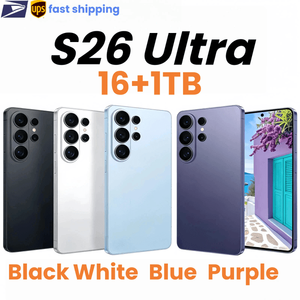 Unlock S26 Ultra Smartphone 16GB RAM 1TB ROM 5G Android 13.0 Phone 6.9-inch HD Large Screen Dual SIM Long Battery Life High Performance Unlocked Mobile Phone