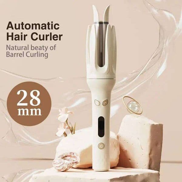 Automatic curling iron, 28 mm barrel, 4 temperature modes, negative ion generator, smart timer and sensor(U.S. Plugs) 26W0417