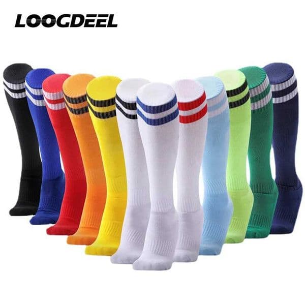 Loogdl 1Pair Soccer Socks Stretchy Football Basketball Athletic Socks Men Women Tns Kids Compression Kn High Tube Socks L260417