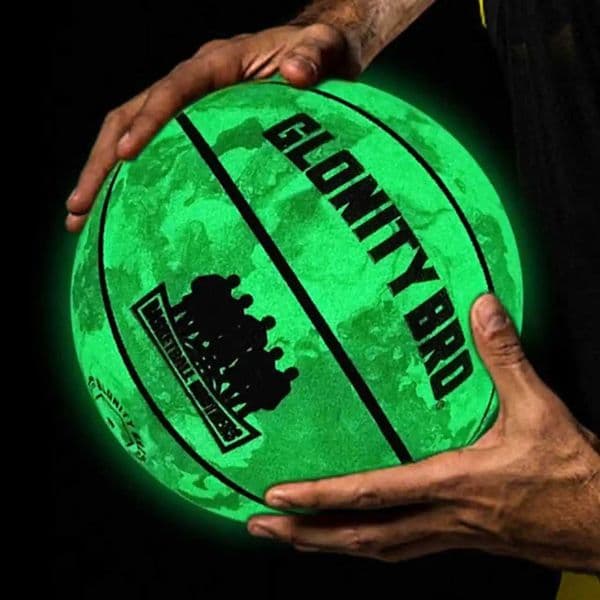 Luminous Green Basketball For Boy GirlStandard Size 567 Soft Pu Composite Leather Outdoor Street Glowing Ball Night Use Game H260417