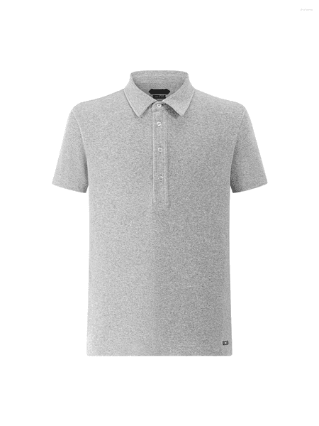 Men's Polos Ort Sve Irt 4 Buttons Towel Material Comfortable Cotton Polyester Blend Summer Faion Urban Sle Pure Color