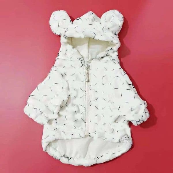 Luxury Designer Pet cat Dog Fur Hooded Classic Rabbit Hat Autumn And Winter Thickened Coat Fadou Bears Corgi Cat Cute Fashion Jacket White Pink Brown Dog Free