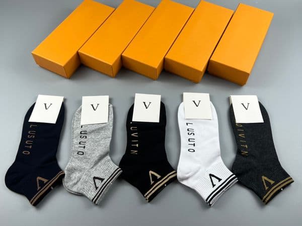 Men's Designer Sports Socks Breathable Soft Sweat Absorbent Summer Comfortable Sport Style Letter Printed One Sizes