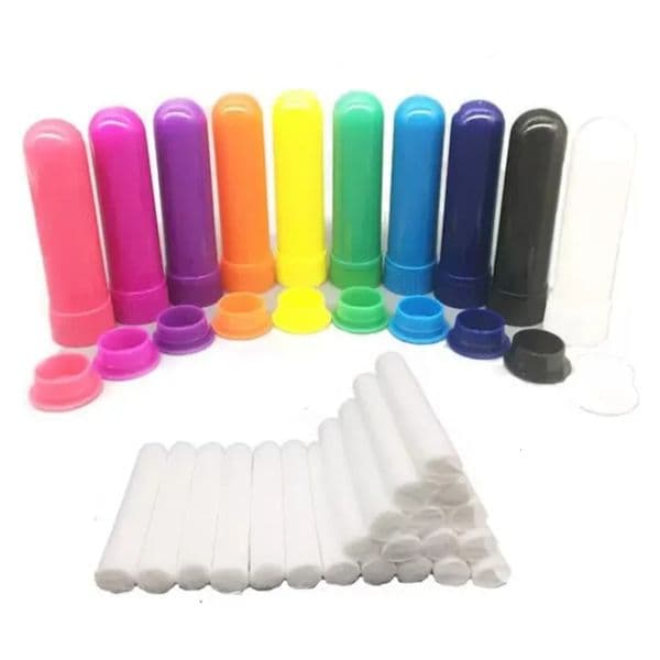 Luxury Designer Decor Mix Colored Aromatherapy Inhalers Blank Nasal gift set Inhaler Sticks For Essential Oil 51Mm Cotton Wicks Decoration Home 7