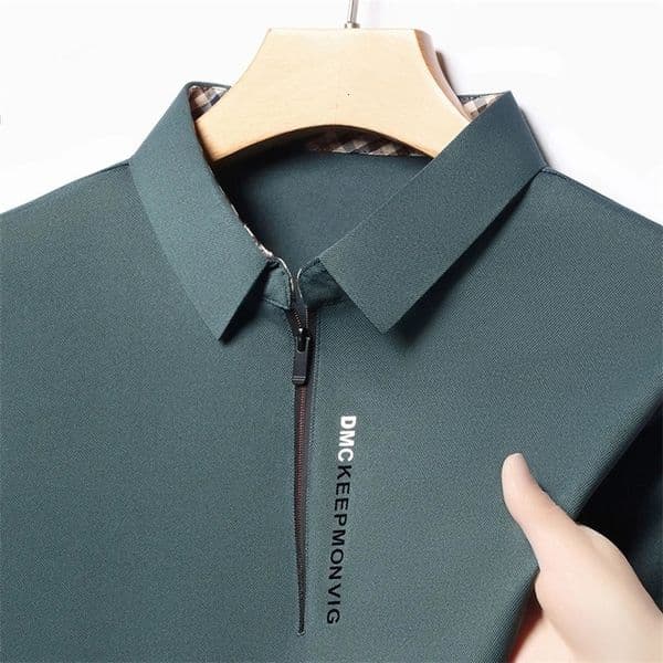 Half Zip Stand Up Collar Mens Long Sleeved Tshirt Autumnwinter Polo Shirt Business Base Shirt 251027BJ