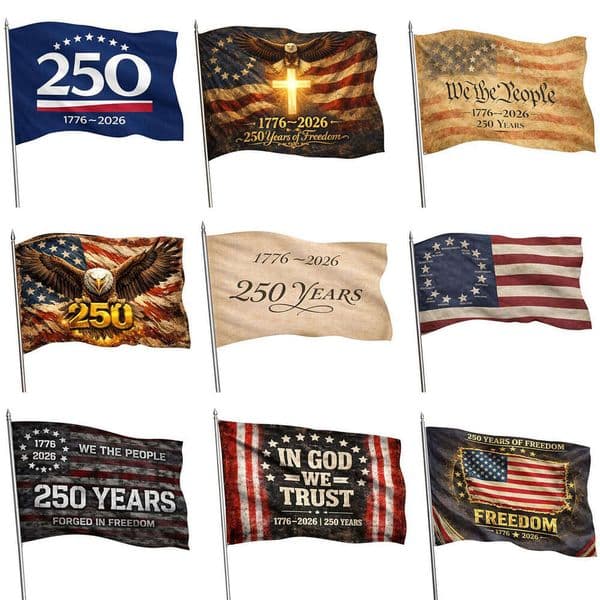 250th Anniversary Flag Outdoor Flag Celebration Independence Day Flag Holiday Celebration Supplies