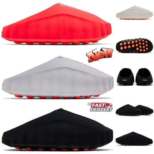 Desginer Slide Mind 001 Slides Mind001 Slippers Soft Rubber Tech Comfortable Sandals Mules Clog Black Red Bone Light Smoke Grey Mens Womens Summer Beach shoes