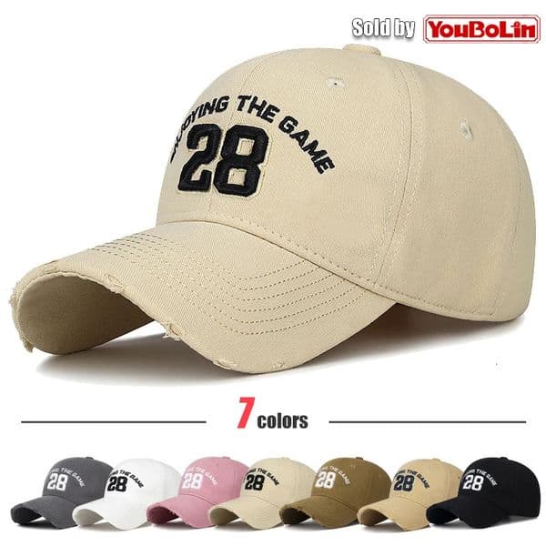 High Quality Number 28 3D Embroidery Cotton Adjustable Baseball Cap Sun Hat Trucker Caps Dad 260415